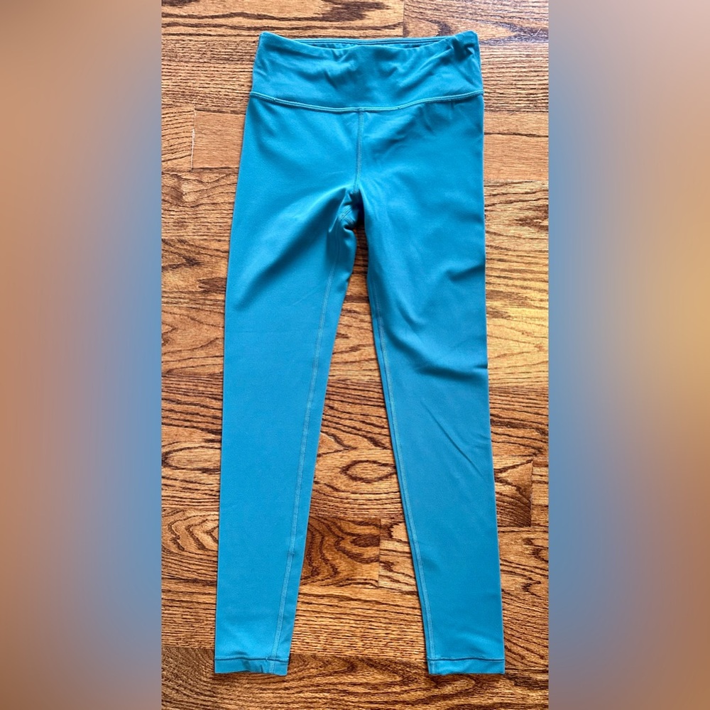 Athleta Girl High Rise Chit Chat Tight in Teal, size M(8-10)